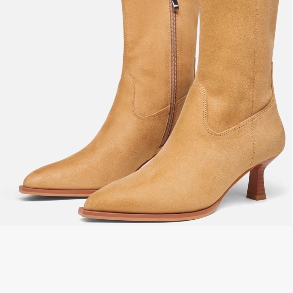 Chic Tan Heeled Boots for Women